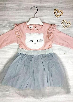 Платтячко рожевий верх kitten 4662, розмір 74