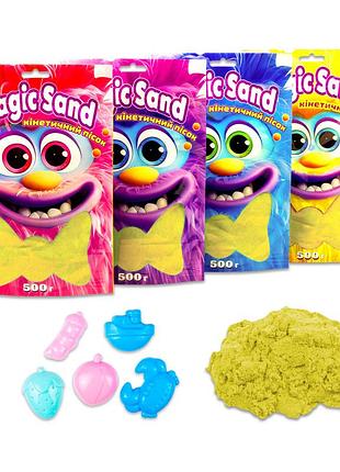 Кинетический песок strateg magic sand в пакете 39403-5 желтый, 0,500 кг 4705357