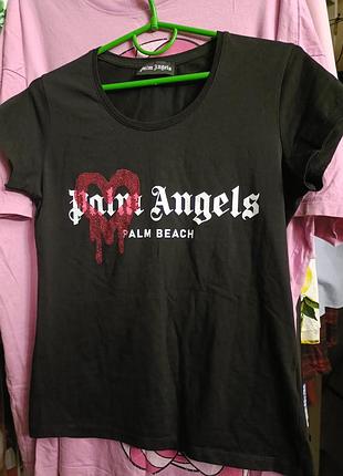 Palm angels футболка шикарная стразы