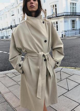 Тренч жіночий бежевий zara new