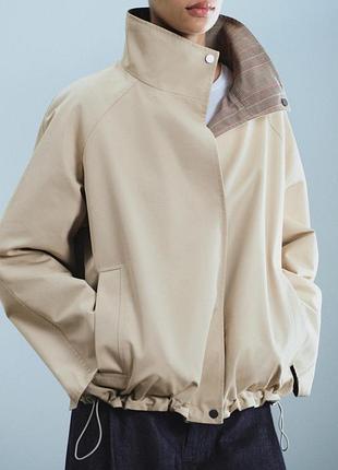 Тренч жіночий бежевий двосторонній zara new