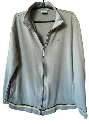 Вінтажна олімпійка lacoste оригінал / зіп-худі лакост в стилі y2k розмір 6 (xl)