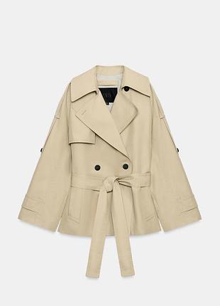 Тренч жіночий бежевий zara new