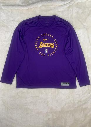 Чоловічий лонгслів nike los angeles lakers nba dri-fit (розмір 2xl)