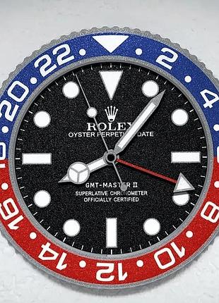 Сувенирные настенные арт часы rolex 3d printed blue-red-black