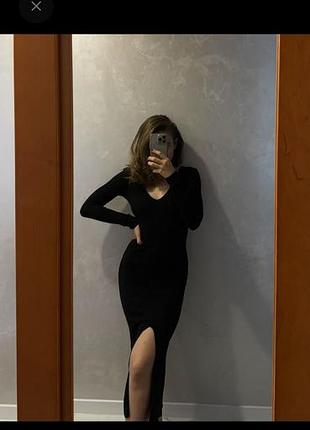 Сукня міді з розрізом спереду h&m