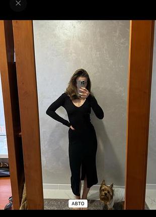 Сукня міді з розрізом спереду h&m 2