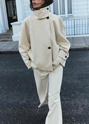 Тренч жіночий бежевий zara new