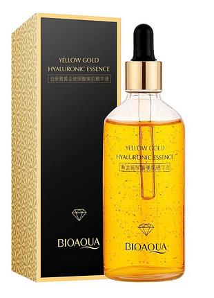 Сироватка для обличчя bioaqua pure gold hyaluronic essence 100 мл з екстрактом золота та гіалуронової кислоти