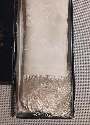 Шарф rinaldo carelli, двойной, 145×23,5см, 100% шелк, артикул са 15106, итальялия в упаковке.
