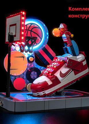 Led-набір підсвітки brickbling p98001 набір підсвітки сумісний з lego 43021 nike dunk