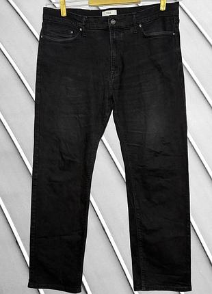 Чоловічі чорні джинси m&s w38 l31 xxl 3xl 54 56 маркс спенсер прямі базові чорні джинси прямого крою зріст 170-178 см m&s w38 56