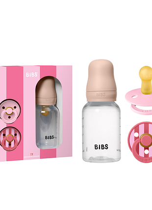Подарочный набор бутылочка и 2 пустышки bibs gift set baby sprinkle розовый