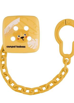 Canpol babies ланцюжок до пустушки babiesboo помаранчевий