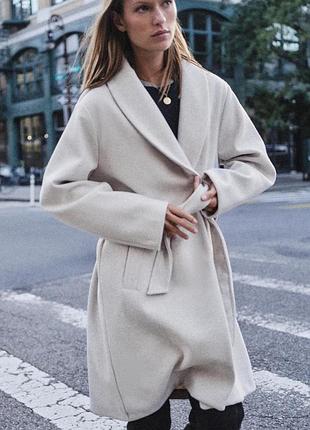 Тренч жіночий бежевий з паском zara new