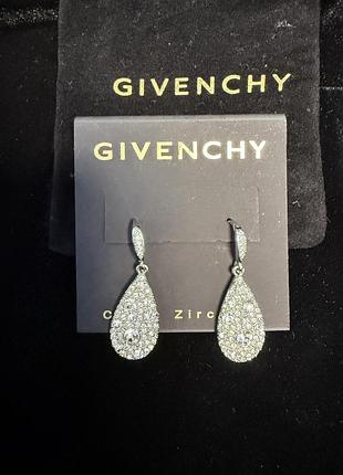 Сережки givenchy краплі зі стразами 2