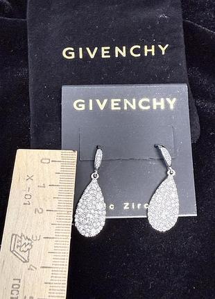Сережки givenchy краплі зі стразами 5