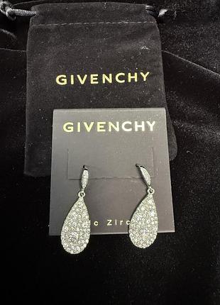 Сережки givenchy краплі зі стразами 6