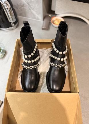 Черевики zara шкіряні нові