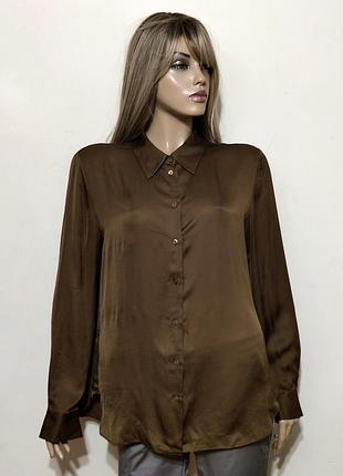Massimo dutti сатинова віскоза ліоцел сорочка/15504/