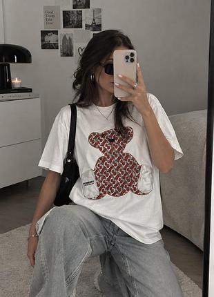 Жіноча біла футболка burberry
