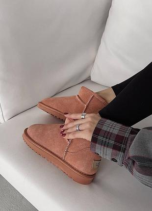 Жіночі ugg ultra mini pink suede 6