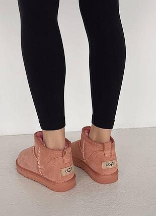 Жіночі ugg ultra mini pink suede 7