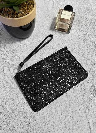 Клатч кошелек coach wristler with star glitter