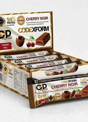 Блок протеїнових батончиків codexform protein bar, 12*50 грам - вишня