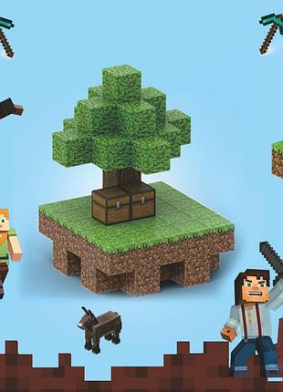 Магнітний конструктор minecraft resteq — 64 деталі + 2 фігурки, магнітні кубики 2×2 см, розвивальний набір у стилі майнкрафт