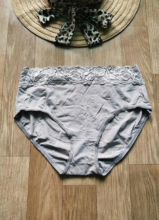 Качественные хлопковые трусики с кружевом xl marks &amp; spenser