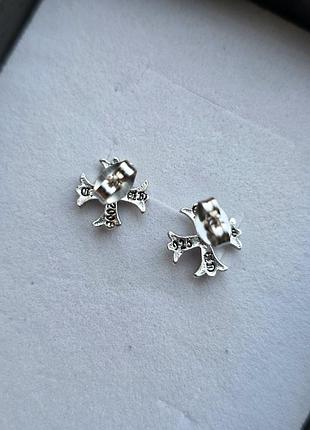 Сережки chrome hearts plus stud 5