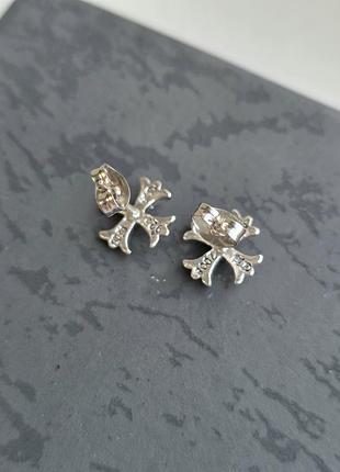 Сережки chrome hearts plus stud 4