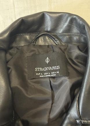 Шкіряна куртка stradivarius 4