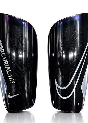 Щитки футбольні захисні nike mercurial чорні ne-lg-cr7b, для командних тренувань, для спортивної секції, для гри в залі та надворі