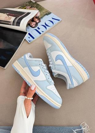 Женские кроссовки nike sb dunk blue white 3