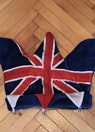 Union jack - фанатская плюшевая шляпа блазня с колокольчиками - флаг крупнобритании -р.- 55-56