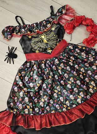 Плаття скелетик санта муерте  скелет хелловін halloween