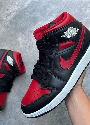 Кроссовки мужские air jordan 1 mid "bred shadow" (44 (28 см))