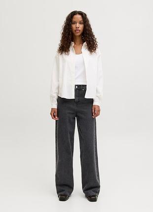 Джинсы черные wide leg