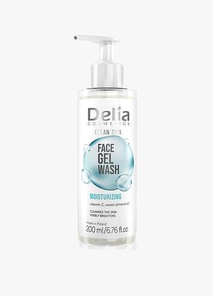 Гель для умывания с витамином с увлажняющий delia cosmetics clean skin 200 мл daily skin care
