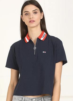 Ястилтна футболка-поло від tommy jeans
