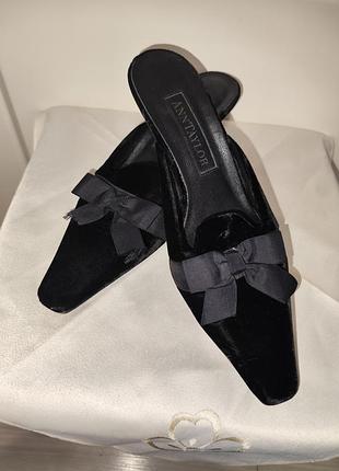 Итальянские бархатные мюли ann taylor, р. 36.5–37 (стелька 24 см)