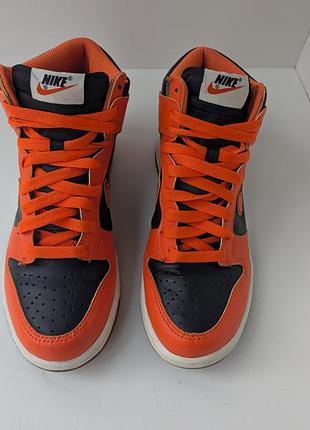 Кросівки nike dunk high orange 2