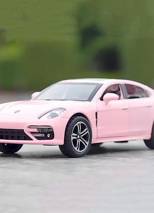 Модель автомобиля porsche panamera resteq 1:32 — розовая инерционная машинка с открывающимися дверями, звуком и светом