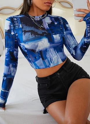 🥰лонгслів в принт shein m