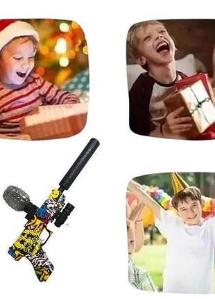 Пистолет с орбизами зарядка usb water gun wh74 желтый с зеленым