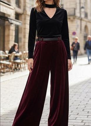 Стильный велюровый гольф / кофта с чокером gina tricot, размер xl, блуза код 4