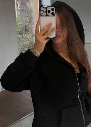 Зіп худі з блискітками ✨oversize 4
