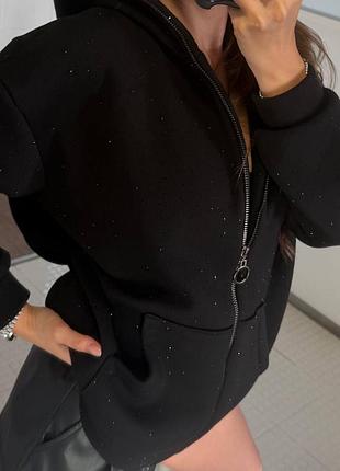 Зіп худі з блискітками ✨oversize 6